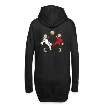 okkult spirituell Mondphase himmlisch satanisch - Hoodie-Kleid - Schwarz - Hinten