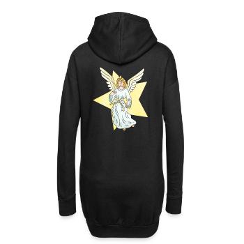 Christmas Engel Engelchen Xmas Weihnachten - Hoodie-Kleid - Schwarz - Hinten