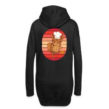 Koch Kochkunst Hobbykoch Gastgeber kochen Köche - Hoodie-Kleid - Schwarz - Hinten