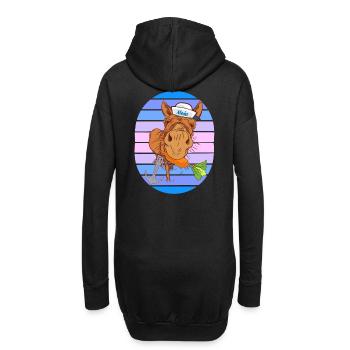 maritim Seefahrt Seemann Matrose Moin Ahoi - Hoodie-Kleid - Schwarz - Hinten