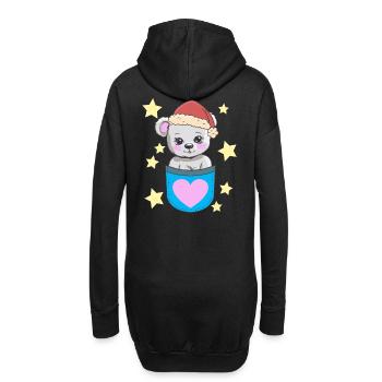 Père Noël Teddy Bear Enfants - Sweat-shirt à capuche long Femme - noir - Dos