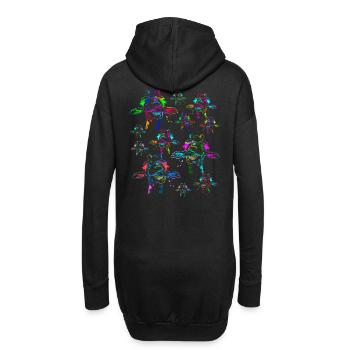 Girafes arc-en-ciel Girafe Enfants Enfant Zoo Animaux - Sweat-shirt à capuche long Femme - noir - Dos