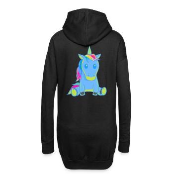 Einhorn Einhörner Baby Kleinkind Kleinkinder Fabel - Hoodie-Kleid - Schwarz - Hinten