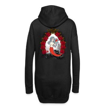 Halloween, Sirène, Conte de fées, Noël - Sweat-shirt à capuche long Femme - noir - Dos