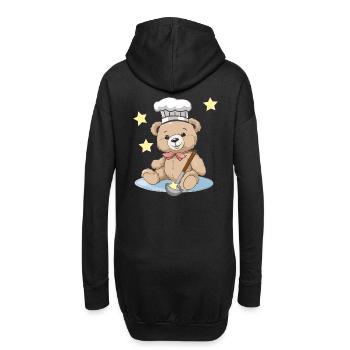 Teddy Sterne Koch Köche Köchin Kochkunst kochen - Hoodie-Kleid - Schwarz - Hinten