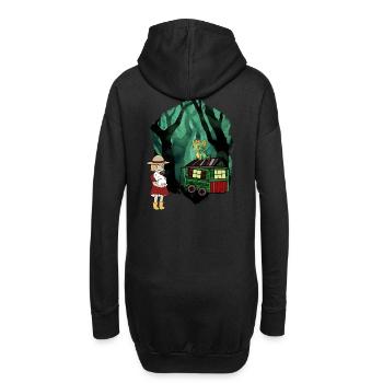 Conte de fées Conte de fées Personnage Dragon Forêt Aventure - Sweat-shirt à capuche long Femme - noir - Dos