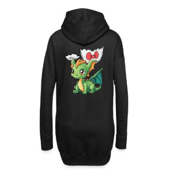 Enfant Enfants Bébé Dragon Dragon Dinos oeuf - Sweat-shirt à capuche long Femme - noir - Dos