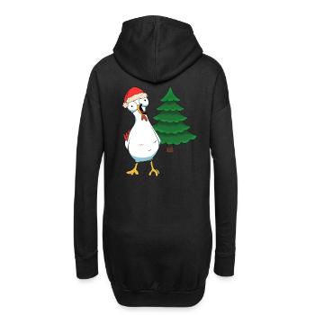 Santa Huhn Hühner Weihnachtsmann Hühnerstall - Hoodie-Kleid - Schwarz - Hinten