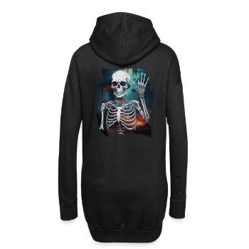Halloween Geist Geister Naturliebhaber - Hoodie-Kleid - Schwarz - Hinten