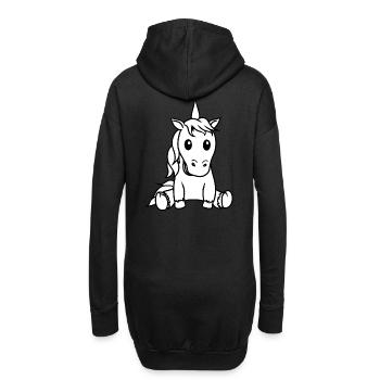 Licorne Licornes Enfants Enfant Bande dessinée - Sweat-shirt à capuche long Femme - noir - Dos