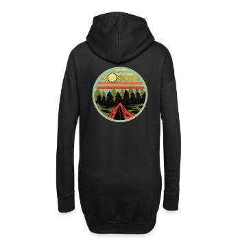 Rétro Vintage Nature Lover des années 80 des années 90 Sapin - Sweat-shirt à capuche long Femme - noir - Dos