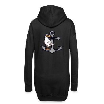Anchor Seagull Seagulls Seagull Maritime Sailor - Hoodie Dress - black - Back