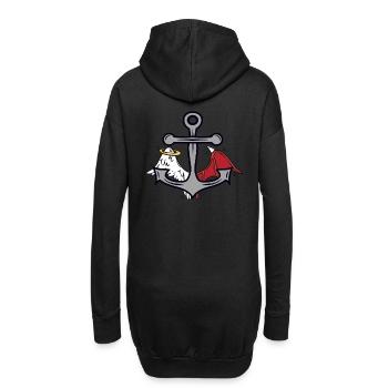 Anker Seefahrt Seemann okkult spirituell - Hoodie-Kleid - Schwarz - Hinten