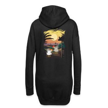 Mexiko Huhn Hühner Farm Geflügel Wilder Westen - Hoodie-Kleid - Schwarz - Hinten
