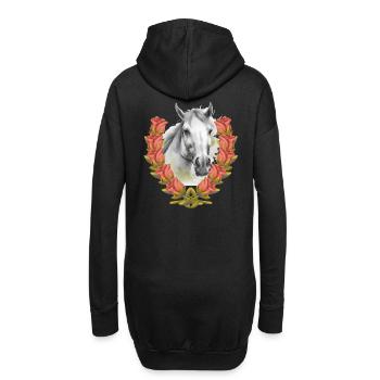 Anniversaire Cheval Chevaux Cavalier Cavalier Enfants - Sweat-shirt à capuche long Femme - noir - Dos