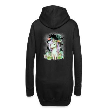 Licorne Licornes Chevaux Cheval Enfant Enfants - Sweat-shirt à capuche long Femme - noir - Dos
