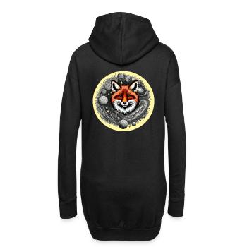 Fuchs Füchse Planeten Planet - Hoodie-Kleid - Schwarz - Hinten