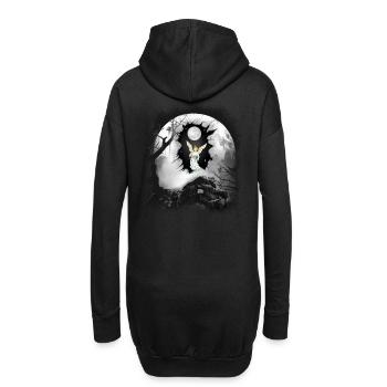 Ange Spirituel Gardien Ange Nature Céleste - Sweat-shirt à capuche long Femme - noir - Dos