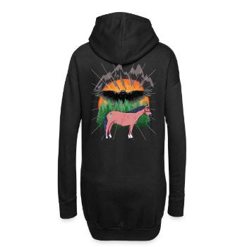 Chamanes Cheval Chevaux - Sweat-shirt à capuche long Femme - noir - Dos