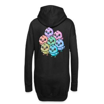 Bébé poussin enfant enfants Pâques Joyeuses Pâques - Sweat-shirt à capuche long Femme - noir - Dos