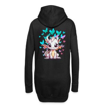 Baby Drache Drachen Kind Kinder Kleinkind Insekten - Hoodie-Kleid - Schwarz - Hinten