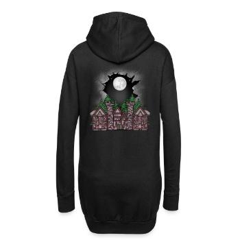 Château médiéval forteresse enfants enfant conte de fées - Sweat-shirt à capuche long Femme - noir - Dos