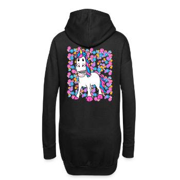 Printemps Eté Licorne Licornes Enfants Enfant - Sweat-shirt à capuche long Femme - noir - Dos