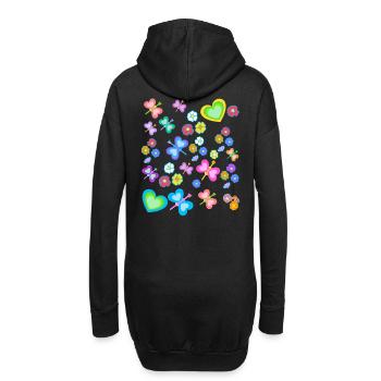 Retro Vintage Frühling Sommer 80er 90er Insekt - Hoodie-Kleid - Schwarz - Hinten