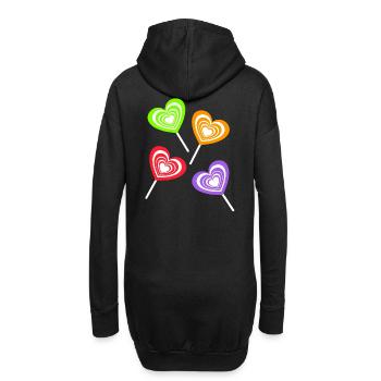 Lollie Lollies Enfants Enfant Rétro Vintage Années 80 Années 90 - Sweat-shirt à capuche long Femme - noir - Dos