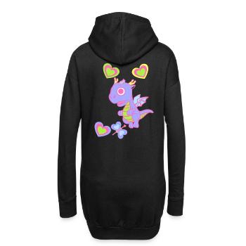 Bébé Dragon Dragon Enfants Enfant Rétro Années 80 Années 90 - Sweat-shirt à capuche long Femme - noir - Dos