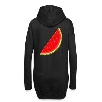 Melone Melonen Sommer Frucht Obst - Hoodie-Kleid - Schwarz - Hinten