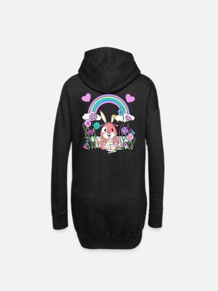 Ostern - Hoodie-Kleid - Schwarz