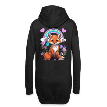 Fuchs - Hoodie-Kleid - Schwarz - Hinten