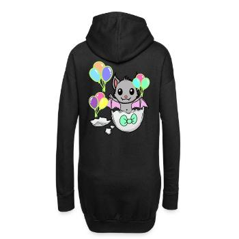 Chauve-souris Bébé Naissance Enfants Coquille d’oeuf - Sweat-shirt à capuche long Femme - noir - Dos