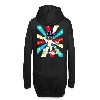 Artiste Chat Chats Peintre Art - Sweat-shirt à capuche long Femme - noir - Dos