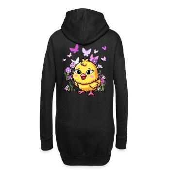 Küken Ostern Kind Kinder - Hoodie-Kleid - Schwarz - Hinten