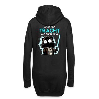 Möge die Tracht mit euch sein – Nerdkatze - Hoodie-Kleid - Schwarz - Hinten