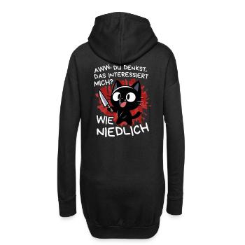 Katze mit Messer – Süß, aber absolut gefährlich - Hoodie-Kleid - Schwarz - Hinten