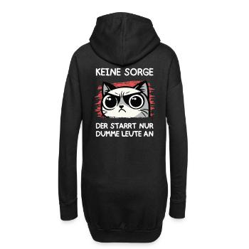 Grumpy Blick – Der starrt nur dumme Leute an - Hoodie-Kleid - Schwarz - Hinten