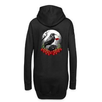 Oiseau Oiseaux Cerisier Cerisier Jardin Nature Mystique - Sweat-shirt à capuche long Femme - noir - Dos
