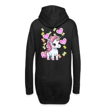 Licorne Licornes Cheval Chevaux Enfants Enfant - Sweat-shirt à capuche long Femme - noir - Dos
