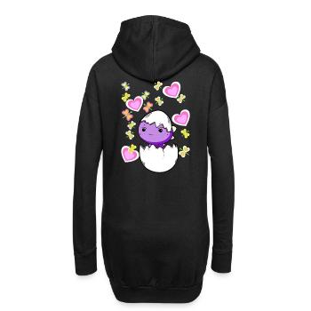 Dragon Pâques Oeuf Oeuf Coquille Dragon Enfant Bébé - Sweat-shirt à capuche long Femme - noir - Dos