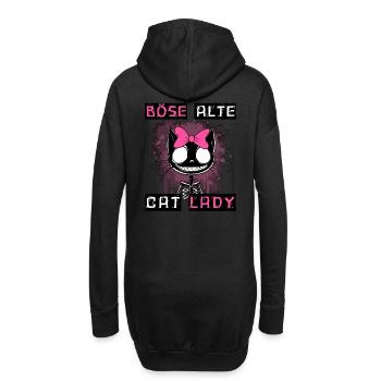 Boese alte Cat Lady Niedlich? Nein, nur gefährlich - Hoodie-Kleid - Schwarz - Hinten