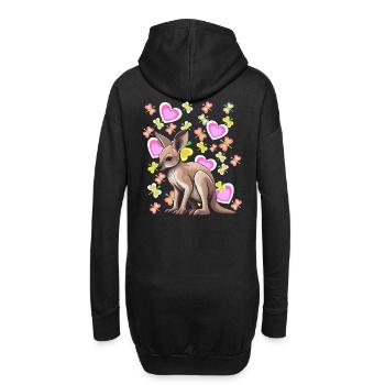 Kangourou Kids Australie Zoo Zoo Animaux du zoo - Sweat-shirt à capuche long Femme - noir - Dos