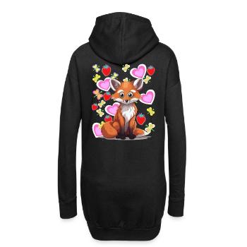 Fuchs Füchse Kinder Kind Sommer - Hoodie-Kleid - Schwarz - Hinten