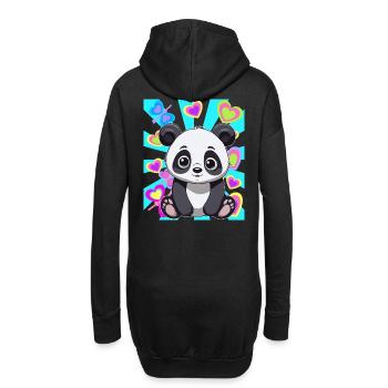 Panda Panda Ours Enfants Enfant Rétro Années 80 Années 90 Ours - Sweat-shirt à capuche long Femme - noir - Dos
