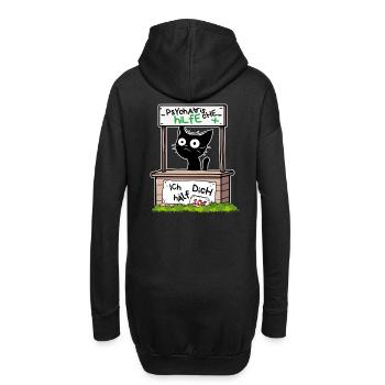 Psychatrische Hilfe IcH hAelf DicH - Lustige Katze - Hoodie-Kleid - Schwarz - Hinten