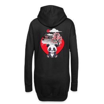 Asie Chine Ours Panda Panda Ours Enfants - Sweat-shirt à capuche long Femme - noir - Dos
