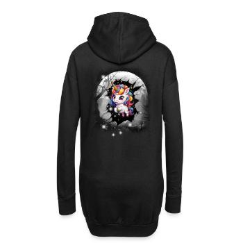 Licorne Licorne Créature mythique Créature mythique Enfants - Sweat-shirt à capuche long Femme - noir - Dos