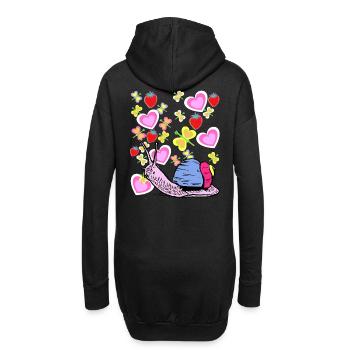 Escargot rétro escargots Vintage Été Enfants - Sweat-shirt à capuche long Femme - noir - Dos